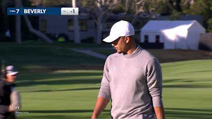 Aaron Beverly chips in for birdie at Genesis