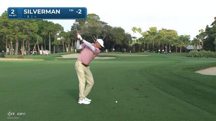 Ben Silverman sinks 37-foot birdie putt from rough on No. 2 at Cognizant Classic