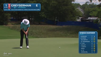 Max Greyserman's 100-yard approach sets up birdie on No. 1 at Wyndham