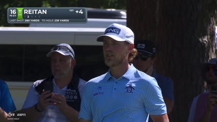 Kristoffer Reitan drains 18-foot birdie putt on No. 16 at FedEx St. Jude