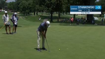 Paul Stankowski drops in birdie putt at Kaulig Co. Championship