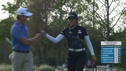 Patty Tavatanakit holes a clutch birdie putt at Grant Thornton