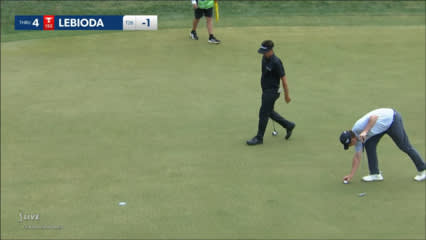 Hank Lebioda drains 34-foot birdie putt at Valspar