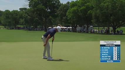 Nick Hardy makes birdie on No. 2 at Charles Schwab