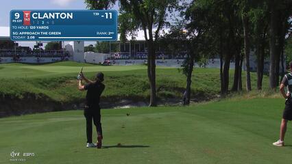 Luke Clanton sinks 28-foot birdie putt on No. 9 at THE CJ CUP