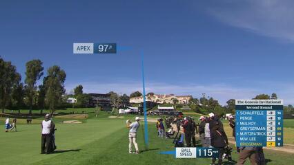 Jacob Bridgeman hits 157-yard approach to 10 feet, sets up birdie on No. 9 at The Genesis