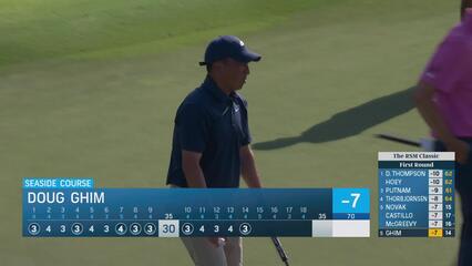 Doug Ghim sinks 18-foot birdie putt on No. 14 at The RSM Classic