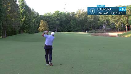 Ángel Cabrera makes birdie on No. 13 at Regions Tradition