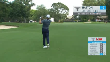 Tyrrell Hatton sticks 176-yard approach in tight at TOUR Championship