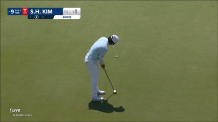 S.H. Kim rolls in putt for birdie at Houston Open