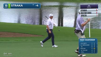 Sepp Straka taps in for birdie on No. 15 at Truist Championship