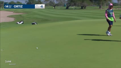 Alvaro Ortiz makes birdie on No. 14 at Mexico Open