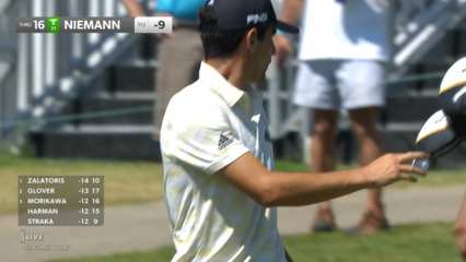 Joaquin Niemann makes birdie putt on No. 16 at FedEx St. Jude Champ