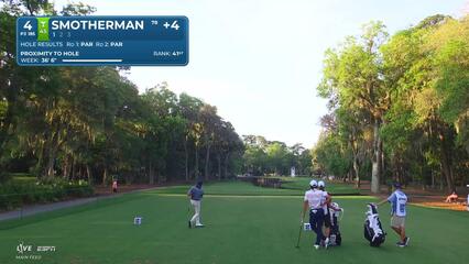 Austin Smotherman hits tee shot to 11 feet, sets up birdie on No. 4 at RBC Heritage