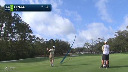 Tony Finau hits 184-yard approach to 18 feet, sets up birdie on No. 14 at THE PLAYERS