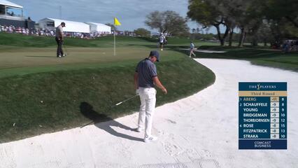Ludvig Åberg sinks 7-foot birdie putt on No. 9 at THE PLAYERS