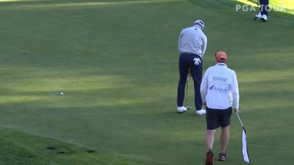 Bronson Burgoon drills a birdie putt at Barracuda