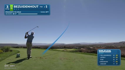 Christiaan Bezuidenhout hits tee shot to 2 feet, sets up birdie at Bank of Utah
