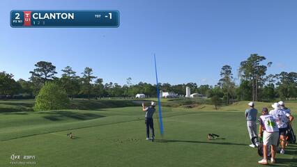Luke Clanton hits 160-yard drive to 10 feet, sets up birdie on No. 2 at Texas Children's