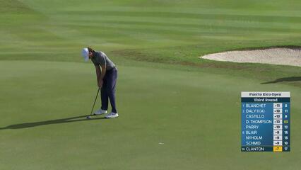 Luke Clanton makes birdie on No. 18 at Puerto Rico