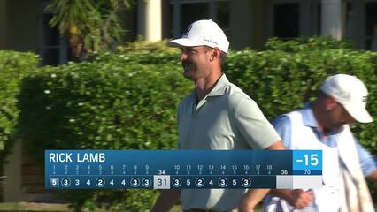 Rick Lamb sticks his approach shot to set up birdie at The Bahamas Golf Classic