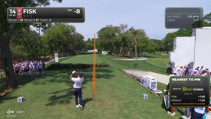 Steven Fisk hits tee shot to 5 feet, sets up birdie on No. 14 at RBC Heritage