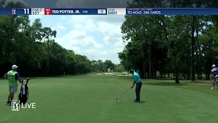 Ted Potter, Jr. hits 268-yard approach to 9 feet and eagles at Valspar