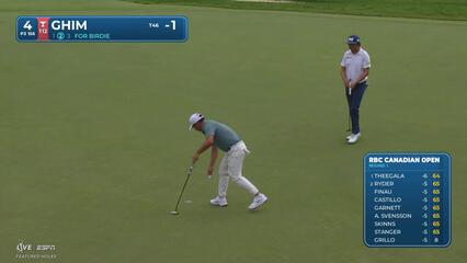 Doug Ghim sinks 8-foot putt for birdie on No. 4 at RBC Canadian