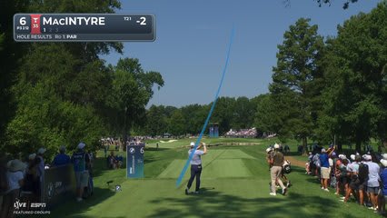 Robert MacIntyre hits tee shot to 10 feet, sets up birdie on No. 6 at BMW Championship