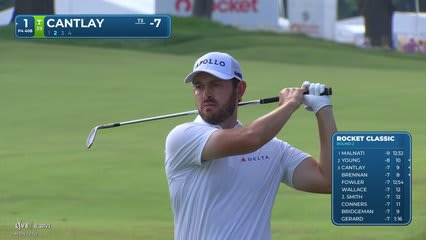 Patrick Cantlay gets up-and-down from 113 yards for birdie on No. 1 at Rocket Classic