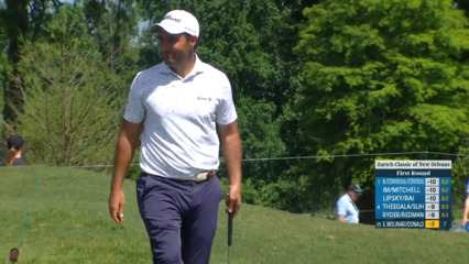 Edoardo Molinari makes 18-foot putt for birdie at Zurich Classic
