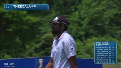 Rai/Theegala holes out for birdie from 59-feet on No. 11 at Zurich Classic