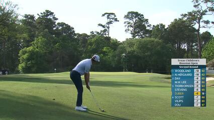 Jackson Suber hits 91-yard approach to 4 feet, makes birdie on No. 5 at Texas Children's