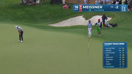 Mac Meissner drains 33-foot birdie putt on No. 18 at Valero