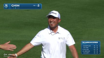 Doug Ghim holes out 93-yard eagle shot on No. 16 at The American Express