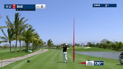 Sangmoon Bae's tight tee shot at flag and birdie at Mexico Open