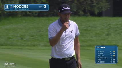 Lee Hodges makes birdie on No. 8 at 3M Open