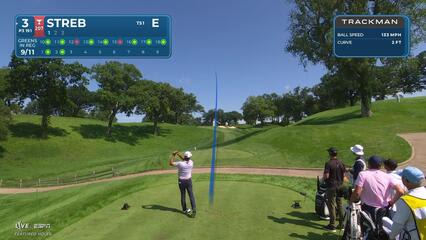 Robert Streb hits tee shot to 5 feet, sets up birdie on No. 3 at John Deere