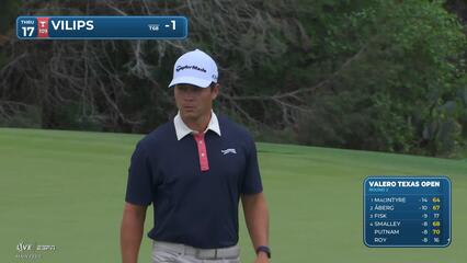 Karl Vilips drains 5-foot birdie putt on No. 17 at Valero