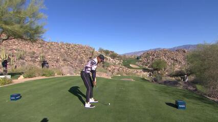Stephen Curry's beautiful tee shot on par-3 at The Match III
