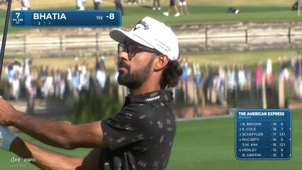 Akshay Bhatia hits 84-yard approach to 3 feet, sets up birdie on No. 7 at The American Express
