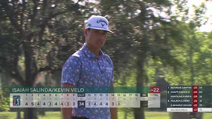 Isaiah Salinda makes birdie on No. 15 at Zurich Classic