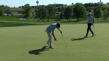 Paul Haley II makes birdie on No. 14 at Pinnacle Bank