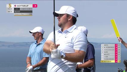 Chris Gotterup hits tee shot to 14 feet, sets up birdie on No. 5 at Genesis Scottish Open
