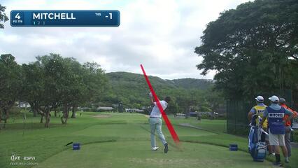 Keith Mitchell hits 179-yard tee shot to 3 feet on No. 4 at Sony Open