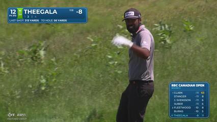 Sahith Theegala gets up-and-down from 55 yards for birdie on No. 12 at RBC Canadian