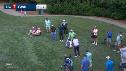 Carl Yuan holes 56-foot chip shot from greenside rough at Valspar