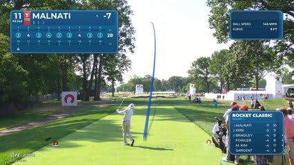 Peter Malnati sinks 55-foot birdie putt on No. 11 at Rocket Classic