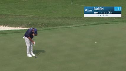 Thomas Bjørn makes birdie on No. 15 at Principal Charity Classic