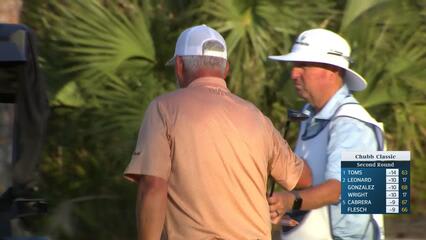 Darren Clarke makes birdie on No. 18 at Chubb Classic